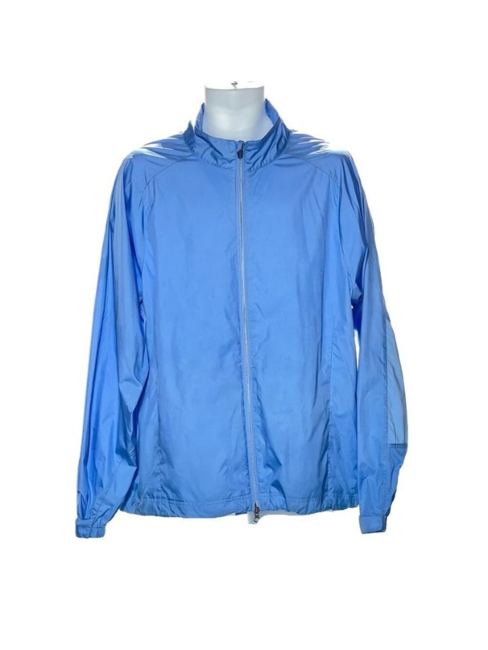 Zero Restriction Blue Full-Zip Lightweight Polyester Windbreaker Jacket With Vel